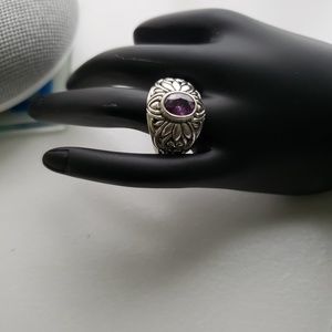 Sterling Silver Vintage Amethyst Ring